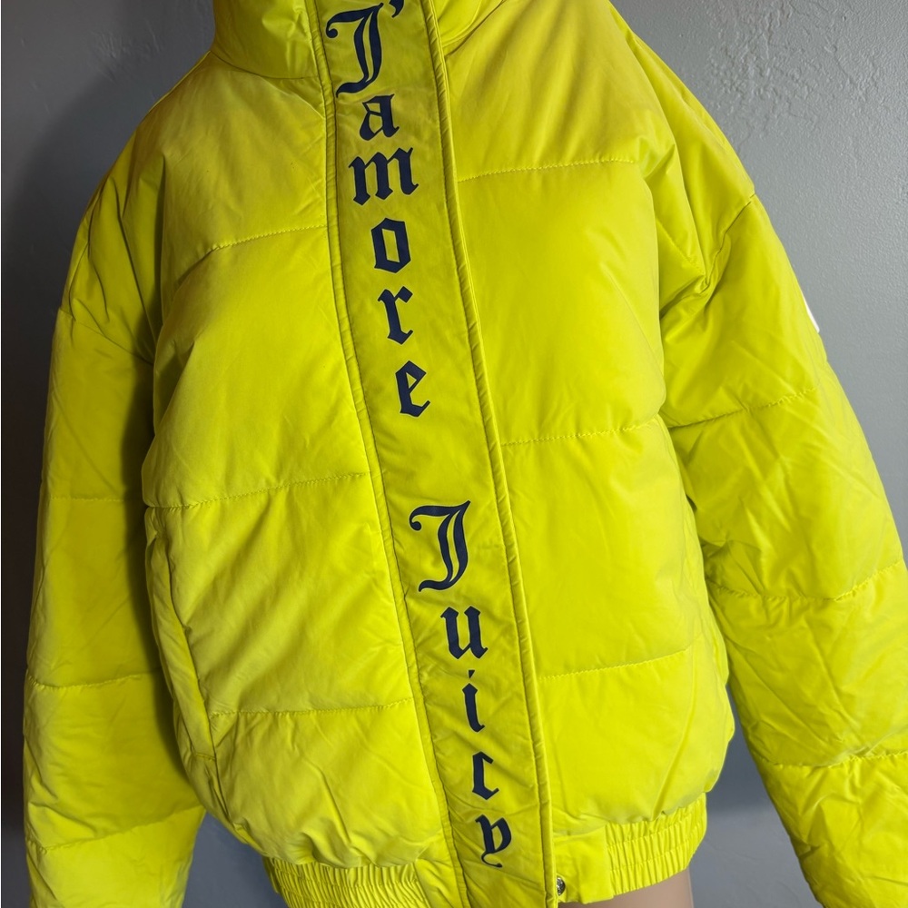 Juicy Couture Vibrant Yellow Puffer Coat Size XS
